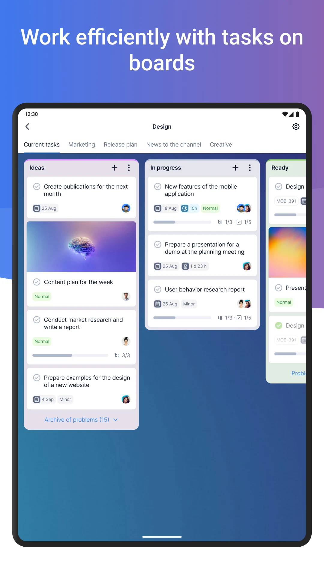 YouGile: task tracker and chat screenshot