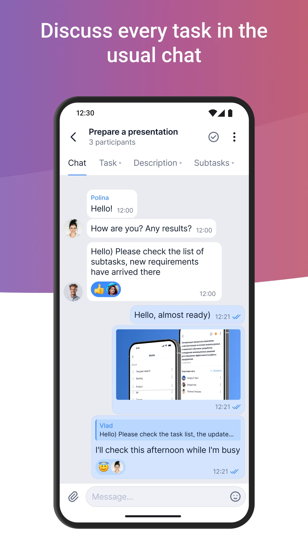 YouGile: task tracker and chat screenshot