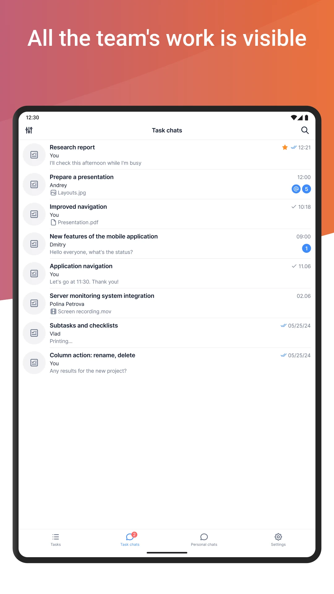 YouGile: task tracker and chat screenshot